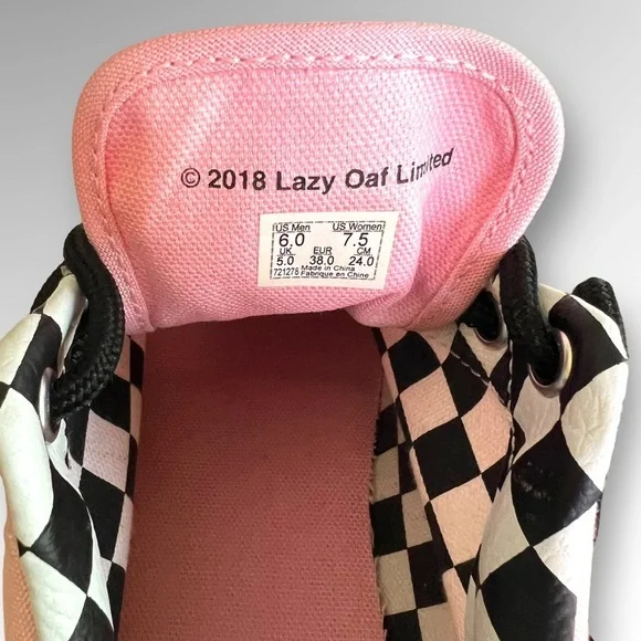 Vans Lazy Oaf Limited Womens 7.5 Mens 6 Pink Limited Shoes Skater Sneakers - Picture 6 of 8